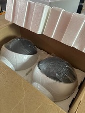 WELTRON Rare NOS NIB Vintage White Chrome Ring Stereo speakers Original 1972