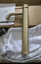 Selma Brushed Brass High Rise Basin Mixer Tap