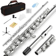 ?Eastar CONCERT FLUTE STUDENT / INTERMEDIATE SCHOOL BAND FLUTES WITH CASE STAND