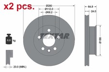 X2 PCS FRONT BRAKE DISC ROTOS X2 PCS SET 92056000 TEXTAR I