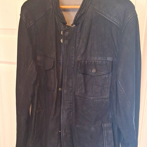 Men leather bomber jacket - men's,