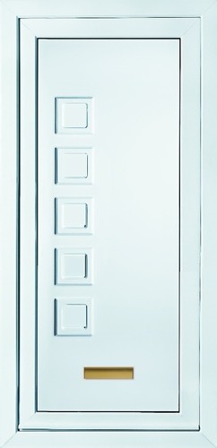 White full height upvc - white, door