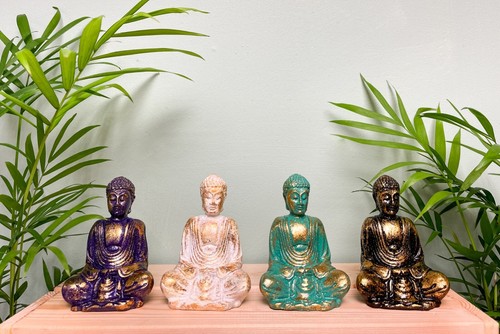 Gold leaf buddha statue - leaf,