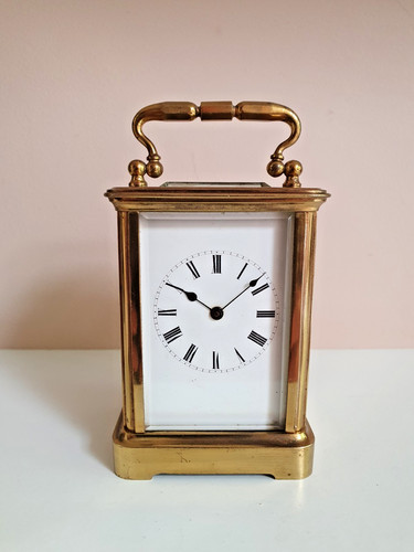 Rare small carriage - clock, rear