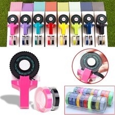 Manual 3D Embossing Label Maker Typewriter Label Printer DIY Machine + 2 Tapes