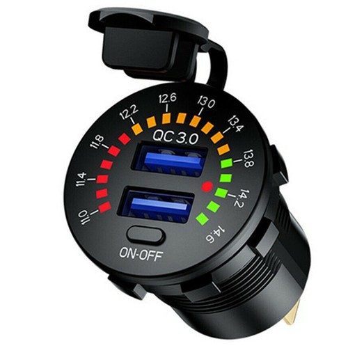 Car charger socket dual - qc,