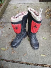 Vintage Ashman Leather Motorcycle Boots Size 39/6