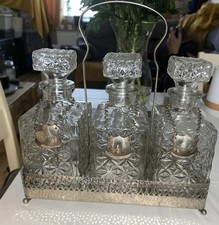 Vintage Metal Tantalus With 3