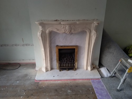 Stone effect resin fire - stone,