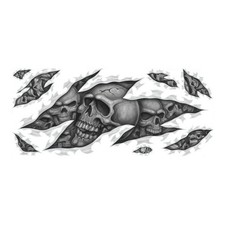 Aufkleber-Set Totenkopf Airbrush Riesig XXL Sortiment Truck Skull Sticker LKW