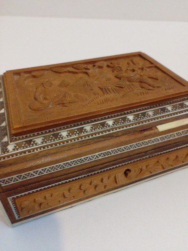 Vintage carved and laid - carved,