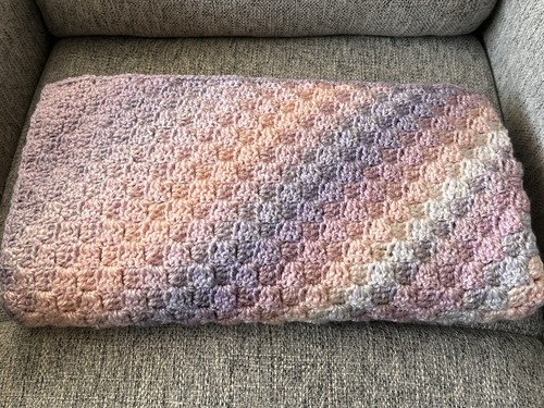 Hand crocheted baby blanket - crocheted,