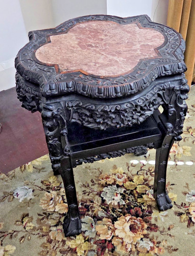 Antique table marble - table, +