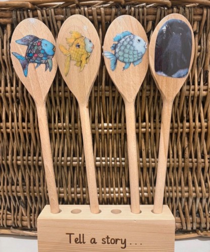 Rainbow fish story spoons eyfs - rainbow,