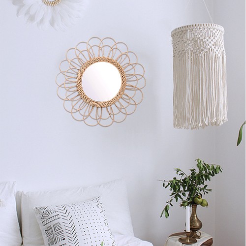 40cm hanging mirror rattan - ›40cm,