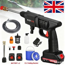 2 Battery Portable Cordless Car High Pressure Washer Jet Water Wash Cleaner Gun