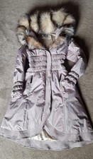 Real Fur Trimmed Hooded Coat 