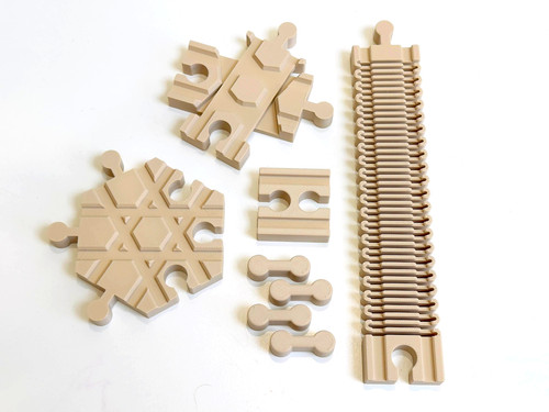 8pc wooden train track - 8pc,