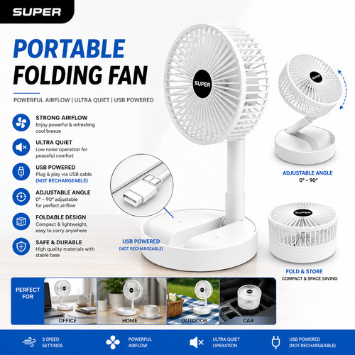 Telescopic cordless fan - cordless,