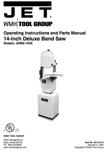 Jet band saw owner manual - jet,