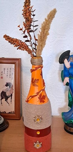 Autumn glass decorative - glass,