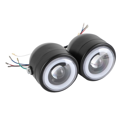 Black twin headlight - black,
