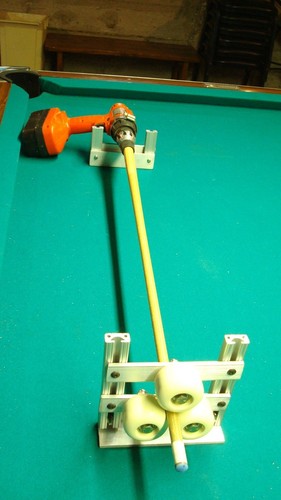 Drill motor lathe attachment - drill,