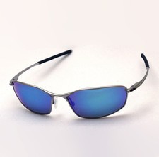 Oakley  Whisker Sunglasses With Sapphire Iridium lenses And chrome metal frame