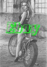 Speedway Monochrome Sketch