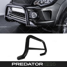 BLACK HEAVY DUTY STEEL NUDGE BULL BAR FOR MITSUBISHI L200 TRITON 2015-2018