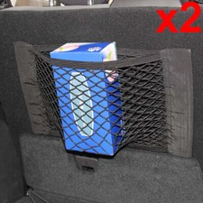 2Pcs Trunk Boot Cargo Net Luggage Storage Holder Back Seat Mesh Net Tidy Elastic