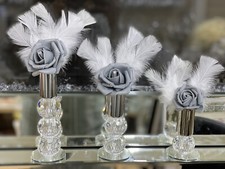 3pcs Crystal Ball Vase Candle