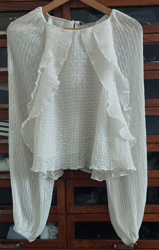 Womens zara frill front sheer - zara,