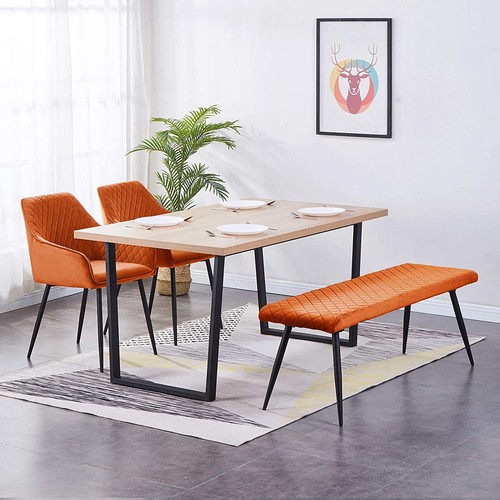 Set velvet pu dining - set, velvet/pu