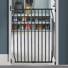 Safetots Baby Gate, Eco Screw Fit Tall Gate, Stair Gate Black Range 70cm - 140cm