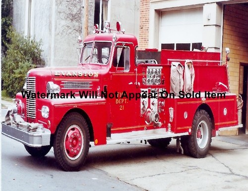 Evanston fire truck 1968 - fire,