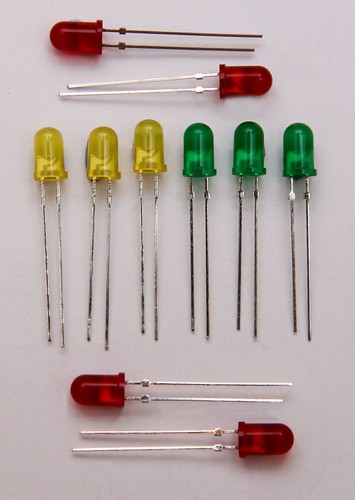 Led red yellow green 5mm - yellow,