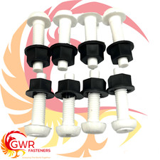 8 WHITE Plastic Number Plate