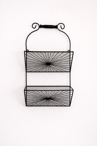Black wall mounted metal - mounted,