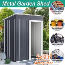 5 x 3ft Garden Shed Galvanised