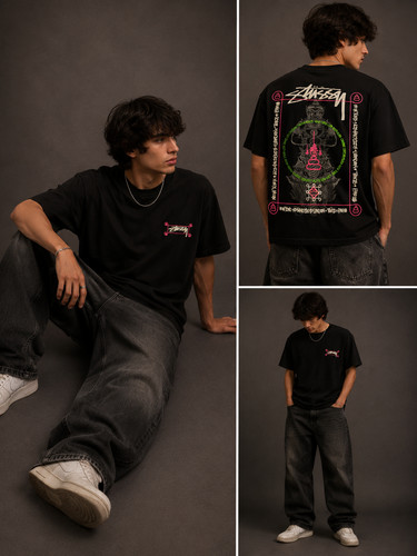 Mens stussy style tshirt - stussy,
