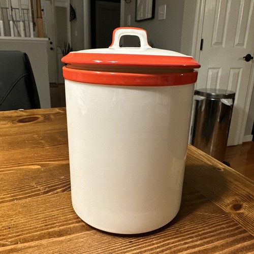 Crate barrel canister red - &,