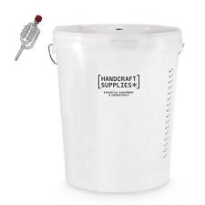 25 Litre Home Brewing Plastic Fermenter Bucket with Lid, Grommet & Airlock
