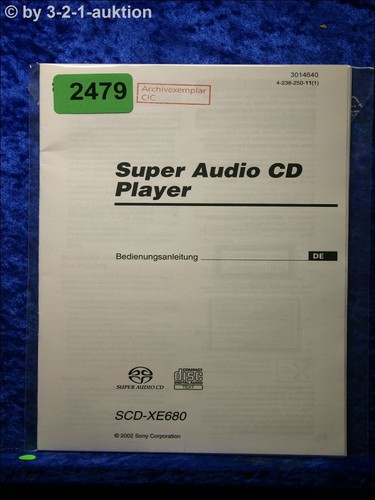 Sony manual scd xe680 - sony,
