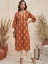Indian Women Rust Cotton