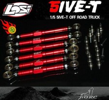 GTB LOSI 5ive-t Adjustable Metal Front Rear Suspension Steering Turnbuckle Rod