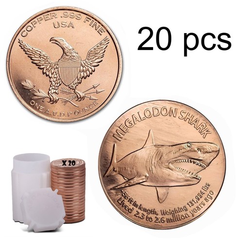 1oz megalodon shark - 20,