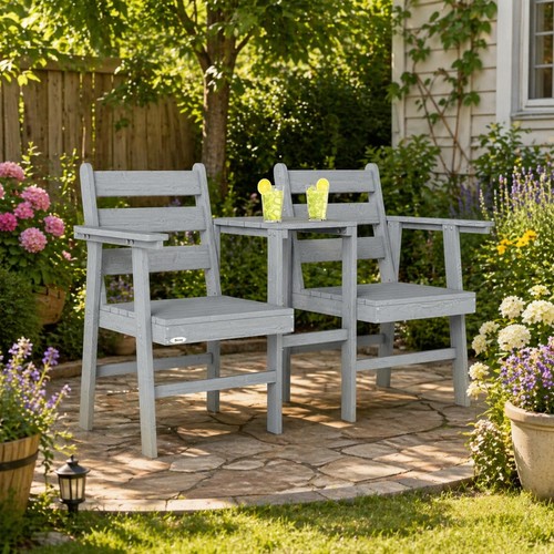 Wooden love seat rustic garden - love,