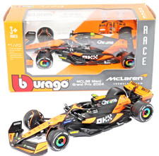 Bburago McLaren MCL38  Formula 1 Season 2024 Lando Norris 4 Scale 1:43 Toy Model