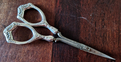 Antique silver handled curved - antique,